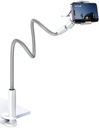 Lamicall Phone Holder Bed Gooseneck Mount, Cell Phone Clamp Clip for Desk, Flexible Long Arm Headboard Bedside Lazy Bracket, Overhead Table Stand Grey - color: Grey