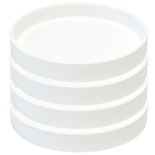 Plant Saucer 6 inch Drip Tray for Ceramic Plastic Pots, 4 Pack Plant Saucers for Indoors, Plastic Planter Flower Pot Saucers for Potted Plants, Planter Water Trays for pots Base, Creamy White - color: Creamy White, size: 6" - 4Pcs