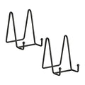 Artliving Plate Stands for Display - Iron Easel Stand Plate Holder Display Stand Picture Frame Stand for Pictures | Photo|Decorative Plate |Dish | Tabletop Art - 4.5 inch-Black(2 Pack) - size: 4.5“（2 pack）