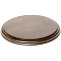 Plymor Solid Walnut Round Wood Display Base with Ogee Edge, 8.75" W x 8.75" D x 0.75" H - size: 8.75" x 8.75" x 0.75"