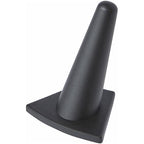Plymor Black Rubber Ring Finger Display, Single on Triangular Base, 2" W x 1.625" D x 2.125" H - color: Black