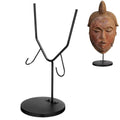 1 Pcs Mask Display Stand U Style Metal African Tribal Mask Holder Tall Adjustable with Detachable Base for Sculptures Artifacts Egyptian Roman Greek Pre Columbian Collectible (16 Inch Height) - size: 16 Inch Height