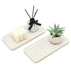 Diatomite Stone Drying Trays for Sink Bathroom Sink Tray Kitchen Counter Soap Dish Quick Drying Stone Mat for Kitchen Sink Diatomaceous Earth Tray Coaster Water Absorbing Stone Bathroom Trays - color: Light Grey Diatomite