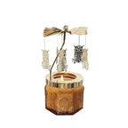 kingnero Lavender Scented Candle Carousel Rotary Candle Holder Spinning Tea Light Birthday Gifts for Women, Mom, Wife, Girlfriend, Sister, Female Friends, (Golden Owl) - color: Golden Owl