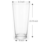 CYS EXCEL 13.75" Tall Clear Glass Cylinder Vase Taper Down Flower Vase with 6.5" Wide Opening Elegant Centerpiece for Weddings, Events, and Home Décor - size: 13.75"H x 6.5"O x 4"B