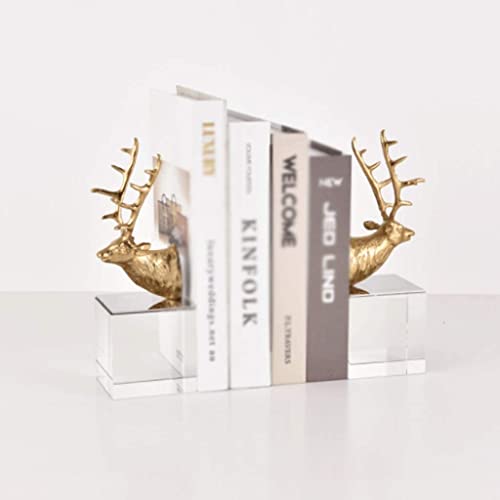 Classic Book Ends Light Luxury Bookends Brass Book Ends Animal Shape Hold Books Villa Wine Cabinet Book Stoppers Desk Decorative Bookend Desktop Storage