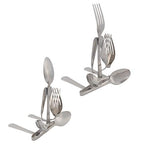 Decorative Bookends, Set of 2, Fork and Spoon (Yoga Namaste)