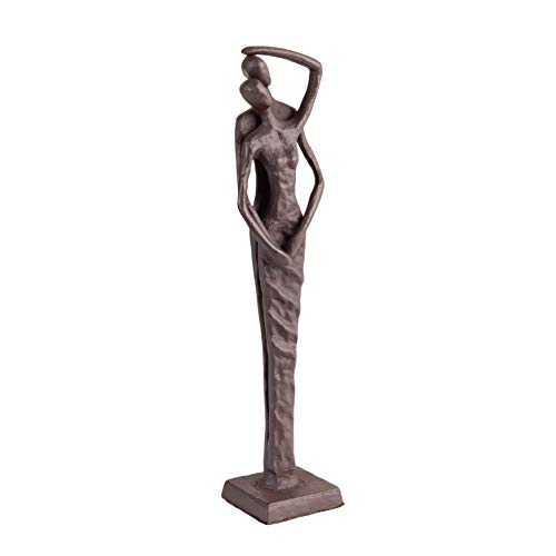Danya B. Modern Abstract Metal Art Shelf/Table Decor - Decorative Cast Iron Figurine - Embracing Couple Sculpture