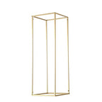 Efavormart 2 Pack 32" Matte Gold Wedding Flower Stand Metal Vase Column Stand Geometric Centerpiece Vase - color: Gold, size: 2 Pack 32''