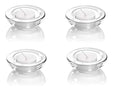 4 Pack,Clear Tealight Candle Holders, 3" Round Chunky Glass Candle Holder