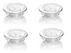 4 Pack,Clear Tealight Candle Holders, 3" Round Chunky Glass Candle Holder