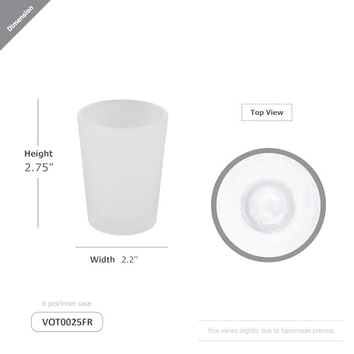 WGV Frosted Tea Light Votive Candle Holder 2.2x2.75, Tiny Utility Cylinder Glass Vase, Small Planter Terrarium for Home Accent Decor, 1 Pc - color: Frost-cylinder-2.75"