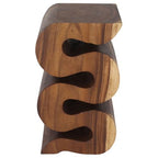 Haussmann Wood Wave BR Verve Accent Snake Table 12 x 14 x 25 in H Walnut Oil - color: Walnut, size: Large