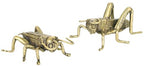 Brass Cricket Figurine Brass Statue, Lucky Cricket Fengshui, Wealth Sculpture Animal Craft Collectible Figure Ornament for Home Desktop Office, Golden - color: 2 Cricket Statue