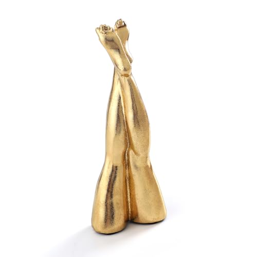 Golden Legs Sculpture Elegant Resin Home Decor Legs Statues Versatile Indoor/Outdoor Ornament, Bedroom, Office Desktop, Cabinets, Perfect (Straight Leg) - color: Straight Leg