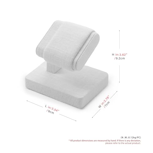 Microfiber Watch Display Stand T-bar Watch Stand Holder Organizer For Men And Women Wristwatch, Bracelet,Storage Display Rack (Linen) - color: Linen, size: 1 Slot