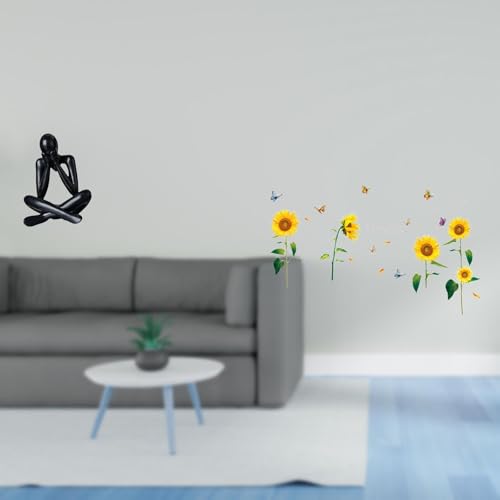 Baoblaze Abstract Figure Sculpture Decorative Figurine Collectible Desktop Ornament Modern Statue Wall Sticker Decals DIY Decoration Home Decor Art Decorative