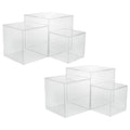 Red Co. Set of 3 Crystal Clear Acrylic Cube Display Nesting Riser Stands with Hollow Bottoms | Transparent - 2-Pack - color: Clear, size: 4",5",6" - 2 pack