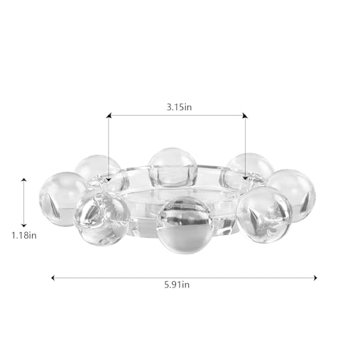 Crystal Candle Holders Pillar Candlestick Decorations for Home Party Dinner Christmas, Suitable for Large Cylindrical Candles, Clear - color: Clear