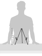 Amazon Basics Tabletop Instant Easel, Black Steel, Portable Tripod for Paintings, Signs, Posters, Adjustable Display