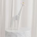 Andora Giraffe Statuary Decorative Object – Resin Modern Home Decor with Gold Accents – Contemporary Shelf & Coffee Table Decor for Office & Living Room – 16", White