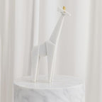 Andora Giraffe Statuary Decorative Object – Resin Modern Home Decor with Gold Accents – Contemporary Shelf & Coffee Table Decor for Office & Living Room – 16", White