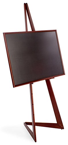 Wooden Bifold Display Easel with 2 Height-Adjustable Pegs, 65"h Floor-Standing Art Easel for Indoor Use - Cherry, Wood - color: Cherry