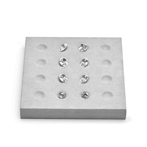 Oirlv Microfiber Diamonds Gemstones Jewelry Display Organize Tray Multi-Compartment Modular Jewelry Crystal Beads Holder - style: P13510