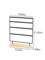 Julysky Earring Holder Organizer, Earring Stand, 4 Layers, Black - color: Black, size: 4 Layers
