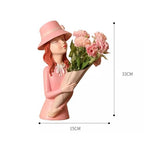 Statue Decorations Entrance Foyer, Girl's Room Decoration, TV Cabinet, Living Room, Coffee Table, Light Luxury Home Decoration, Housewarming Gifts Home Decor Object(Pink)