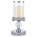 Pillar Candle Holders, Candle Holder for Pillar Candle, Candlesticks Holder, for Wedding, Dining Coffee Table, Home Centerpices, Home Decor CH00XS - size: 1 crystal ball