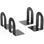 Heavy Duty 10" Bookends,Steel Black Metal Bookends(2 Pairs-4 pcs) - size: 4 pcs