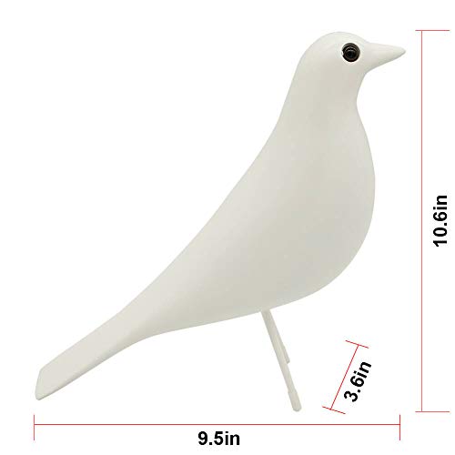 Mid Century Sculpture House Bird - Office Decor Desk Dove Ornament Arts Gift Replica (White) - color: White