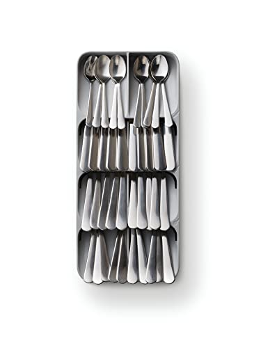 Joseph Joseph DrawerStore Compact Utensil Organizer For Kitchen Drawer Silverware, Flatware Tray, Grey - size: Large, style: Flatware Organizer