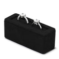 Microfiber Jewelry Ring Bangle Display Stand Rings Bangles Display Organizer Stand (Black) - size: 3.35" x 1.18" x 1.18"