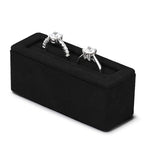 Microfiber Jewelry Ring Bangle Display Stand Rings Bangles Display Organizer Stand (Black) - size: 3.35" x 1.18" x 1.18"