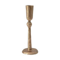 Creative Co-Op Hand-Forged Metal Taper, Antique Brass Finish Candle Holder - size: 2-1/2" Round x 7"H