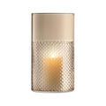 LSA International Wicker Taupe Vase 9.75”, Luxury Modern Lantern Decorative Glass Flower Holder with Textured Finish - size: 9.75"