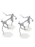4PCS Transparent Action Figure Stand, Doll Model Display Holder Base, Action Figure Display Stand Base Compatible with Gundam 1/144 Toy HG RG SD SHF with screwdriver.