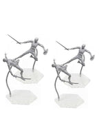 4PCS Transparent Action Figure Stand, Doll Model Display Holder Base, Action Figure Display Stand Base Compatible with Gundam 1/144 Toy HG RG SD SHF with screwdriver.