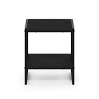 FURINNO Camnus Modern Living 2-Tier End Table, Americano, 15.9 in x 15.75 in x 18 in - color: Americano, size: 2 Tiers, Metal Frame