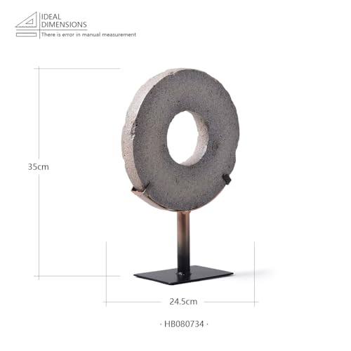 HAUCOZE Modern Sculpture Decor Abstract Statue Figurine Screen Art Table Centerpiece Gift for Living Room Office Polyresin 13.8 inch - size: 9.8x13.8inch