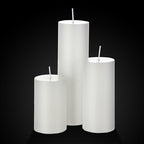 Shihanee Set of 6 Pillar Candles with Glass Cylinder Vases Clear Cylinder Hurricane Candleholders for Slim Tall Pillar Candles Wedding Table Centerpieces(3.4'' X 7", 9.8", 11.8",White) - color: White, size: 3.4'' X 7", 9.8", 11.8"