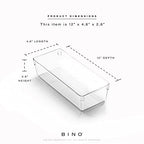 BINO | Oblong Plastic Drawer Organizer Bin, 2-Pack | THE ARTISAN COLLECTION | Multi-Purpose | Durable | BPA-Free | Desk, Vanity, Bathroom & Makeup Drawer Organizer