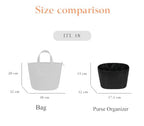 Purse Organizer Silky Smooth For Hermes In The Loop 18 Bags,Silk Luxury Handbag Tote in Bag Shapers (Grey) - color: Grey