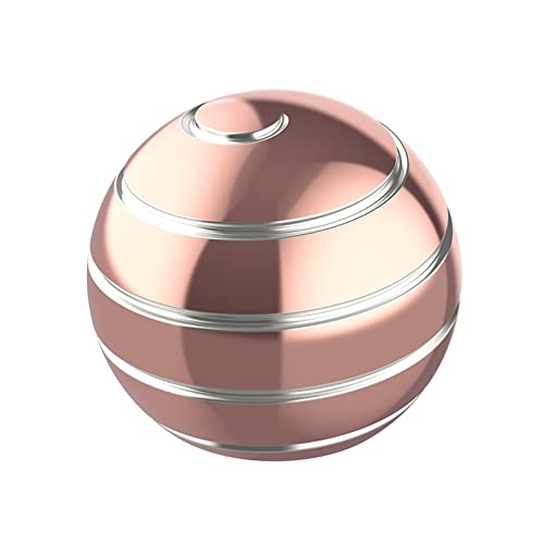 Kinetic Desk Toy Ball, 1.54'' Kinetic Desktop Spinning Toys, Optical Illusion Fidget Toys Gadgets for Adults Office Anxiety, ADHD (39MM, Rose Gold-A) - color: Rose Gold-a