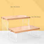 Wood Display Risers, Organizer Stand, Riser Stand for Figures, Cupcake, Perfume and More (Acrylic L 32*15*20.5cm/12.60*5.91*8.07inches) - color: Acrylic L 32*15*20.5cm/12.60*5.91*8.07inches