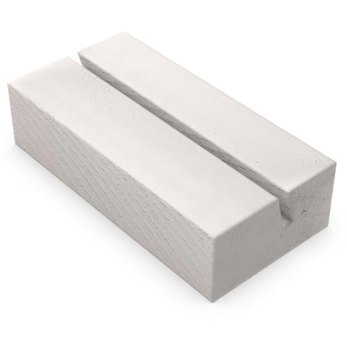 12 Pack Wood Place Card Holders - Table Number Holders - White Wooden Table Numbers Holder for Photo - Cards Display Stands for any Decor - Perfect for Cafe Wedding Shop Party Events Retail Shop Home - color: White
