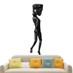 Climbing Man Wall Sculpture – Resin Decor Figure, Modern Art Accent, Black Home Ornament | Unique 3D Hanging Statue Piece, Artistic Abstract Wall Decoration Setup Living Room Bedroom Workplace Design - size: handed rock climbing, style: Black