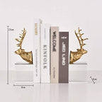 Classic Book Ends Light Luxury Bookends Brass Book Ends Animal Shape Hold Books Villa Wine Cabinet Book Stoppers Desk Decorative Bookend Desktop Storage